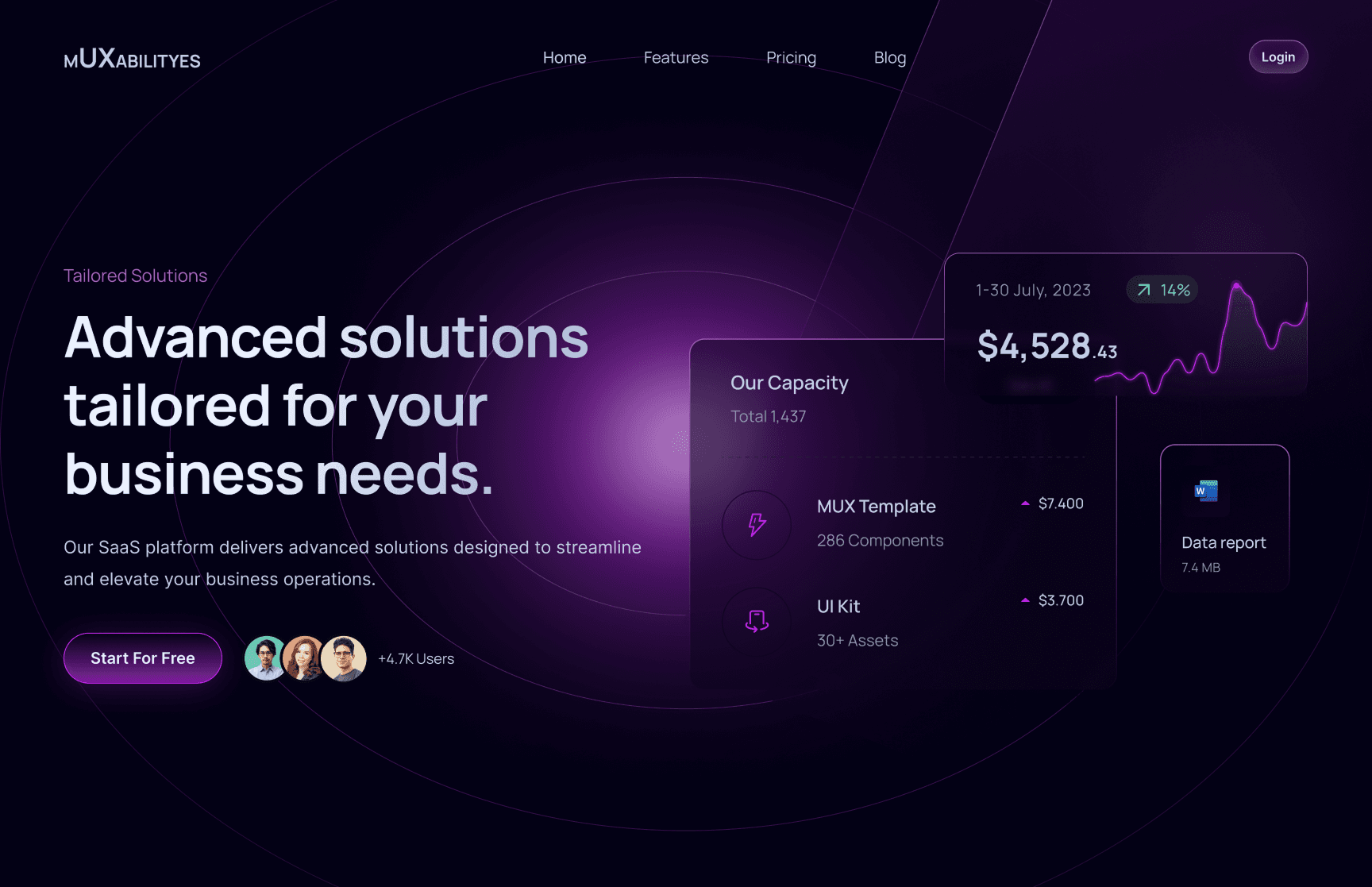 Website mockup
